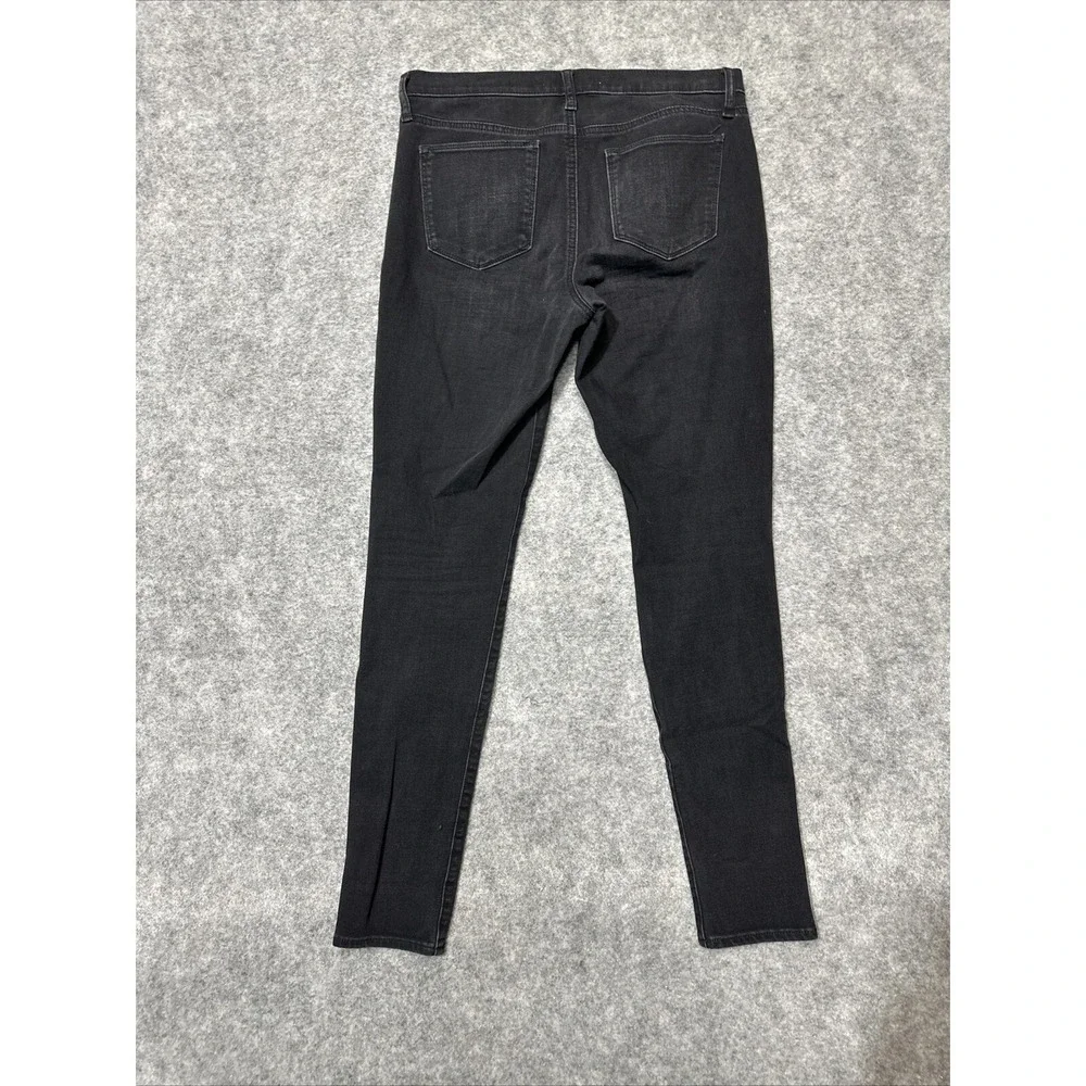 Gap 1969 True Skinny Jeans Women's Size 30L‎ Long Black Distressed Denim